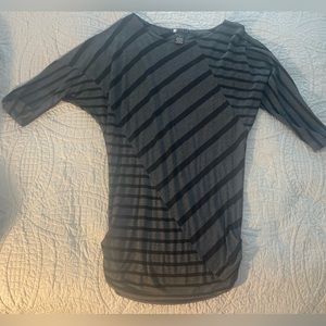 Carole Little black and grey striped tunic top